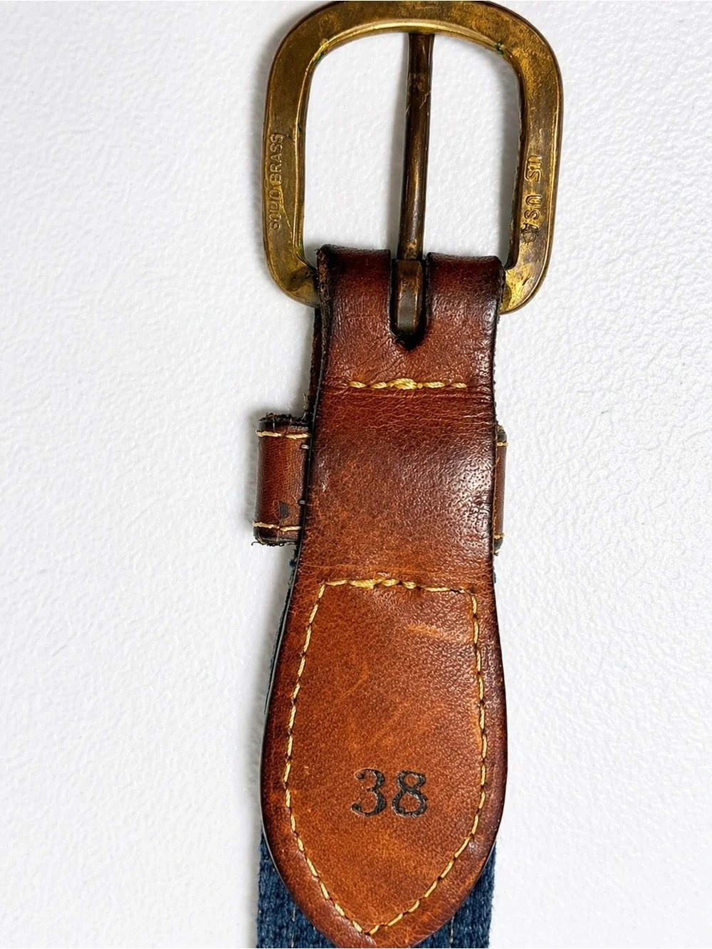Vintage Reef Riders Embossed Mahi-Mahi Fish Leather Belt Men’s 38